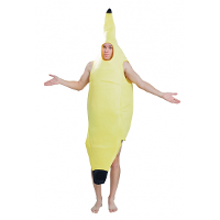 Voordelig carnaval verkleed bananen pak/kostuum   fruit   volwassenen   geel   outfit