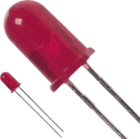 Broadcom HLMP 3600 Bedrade LED Rood Rond 5 mm 2.1 Mcd 60 ° 10 mA 5 V