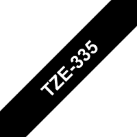 Brother TZe 335 Labeltape Kunststof Tapekleur: Zwart Tekstkleur: Wit 12 mm 8 m