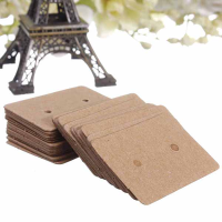 Brown Kraft Paper Earring Card Ear Studs Display Hang Tag
