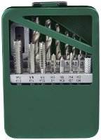 Brüder Mannesmann M53215 Schroefdraadinzetstuk 15 delig M3, M4, M5, M6, M8, M10, M12