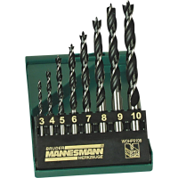 Brüder Mannesmann M54308 Hout spiraalboorset 8 delig 3 mm, 4 mm, 5 mm, 6 mm, 7 mm, 8 mm, 9 mm, 10 mm 1 stuk(s)