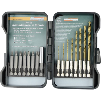Brüder Mannesmann M54325 Boor  en bitassortiment 16 delig Metaal 1.5 Mm, 2 mm, 2.5 Mm, 3 mm, 4 mm, 4.5 Mm, 5 mm, 6 mm