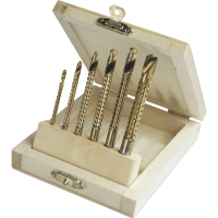 Brüder Mannesmann M54606 HSS Metaal freesboorset 6 delig 3 mm, 4 mm, 5 mm, 6 mm, 6.5 Mm, 8 mm TiN Cilinderschacht 1 set(s)