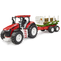Bruder ROADMAX Tractor met trailer en 3 boomstammen speelgoedvoertuig