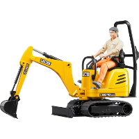 Bruder bworld JCB 8010 CTS micrograafmachine met bestuurder modelvoertuig