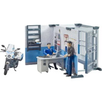 Bruder bworld politiebureau met politiemotor speelfiguur 62732