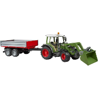 Bruder Fendt Vario 211 met voorlader en kipwagen modelvoertuig