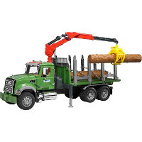 Bruder MACK houttransport truck modelvoertuig