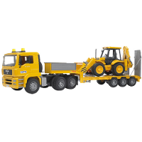 Man Met Dieplader En Jcb 4cx Shovel Met Graafarm