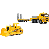 Bruder MAN TGA Dieplader met Cat Bulldozer