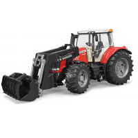 Bruder Massey Ferguson 7600 met frontlader modelvoertuig