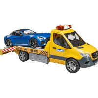 Bruder Mercedes Benz Sprinter Auto transport en roadster modelvoertuig 02675