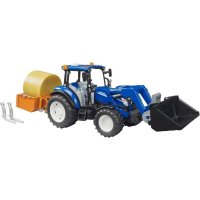 Bruder New Holland T5.120 Met voorlader, kiepbak en vorken
