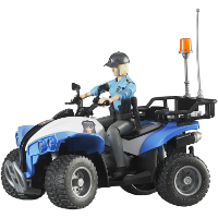 Bruder bworld Politiequad met politieagent en accessoires modelvoertuig