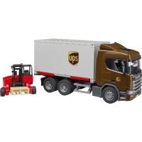 Bruder Scania Super 560R UPS logistiek vrachtwagen met heftruck en pallets