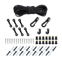 BSET MATEL Marine Products Uitgebreide Deck Rigging Kit Accessoire Elastisch Touw Bungee Nylon C en Gesp Voor Kajaks Kan
