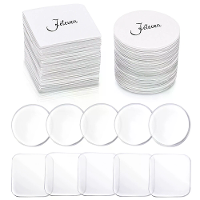 Jeteven 60/120/180 Stuks Dubbelzijdig Tape Set Vierkant Rond Transparant Multifunctioneel Nano Tape Wasbaar No Trace Pla