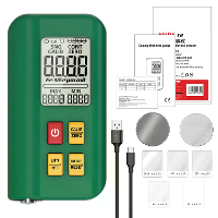 BSIDE Diktemeter voor Coatingdikte Oplaadbare autolak Filmdikte Tester Gereedschap 0,1 micron/0 1500µm Fe/NFe MAX/MIN Me