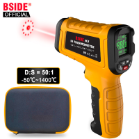 BSIDE Infrared Thermometer  50~1400C Professional 50:1 Digital IR LCD Temperature Meter Non contact Laser Thermometers P
