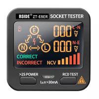 BSIDE ZT E8 LCD Socket Tester Kleurenscherm Voltage Outlet Tester Auto Elektrisch Circuit Polariteit Wall Plug Switch
