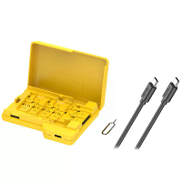 Budi CP585Y Folder Stijl Lezer 4 Kaart Gelijktijdig Lezen 4 SD+11 TF Kaarten Opslag USB3.0 Type C 5Gbps Hoge Snelheid Ge