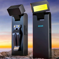 Buiten COB Werklicht USB Oplaadbare Reparatielamp Met Heldere Rode Waarschuwingslichten,Onderkant Magneetisch,Clip On Mu