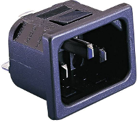 Bulgin PX0575/10/63 Apparaatstekker (koud) PX Stekker, inbouw verticaal Totaal aantal polen: 2 + PE 10 A Zwart 1 stuk(s)