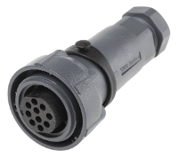 Bulgin PXP7010/10S/CR/0911 Ronde connector Koppeling, recht Totaal aantal polen: 10 Serie (ronde connectoren): Buccaneer 7000 1 stuk(s)