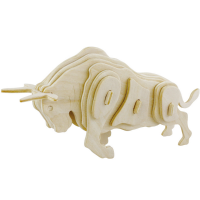 Bull 3d Wooden Jigsaw Puzzle Plywood Craft Diy Construction Model