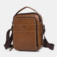 Bullcaptain heren lederen multi pocket casual crossbody tas schoudertas