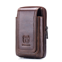 BULLCAPTAIN Heren Leren Riem Heuptas Reist Klein Heuptasje Telefoon Pouch Multifunctionele Mannelijke Heuptas Leren Pouc