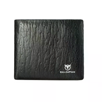 BULLCAPTAIN Heren RFID Echte Leren Portemonnee met Geschenkdoos Business Casual Multi Card Slot Kaarthouder Geldclip Cad