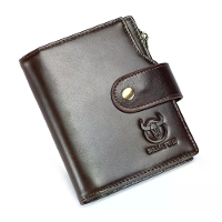 BULLCAPTAIN Heren Top korrels Rundsleder Portemonnee Mode Retro Zakelijk Casual RFID blokkerende Multi Kaartsleuven Munt