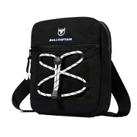BULLCAPTAIN Heren Waterdichte Oxford Katoen Sport Crossbody Tas Lichtgewicht Multi compartiment Rits Enkele Schoudertas
