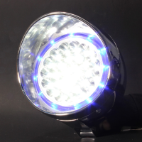 Bullet Motor Headlight For Harley Davidson Choppers Touring Chrome