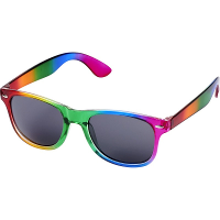 Regenboog zonnebril retro   voor volwassenen   party zonnebrillen   dames/heren