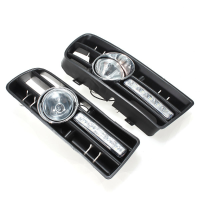 Bumper Grille Grill Driving Led Fog Lights For 97 06 Vw Golf 4 Mk4 Iv