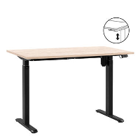 Bureau Homeworx zit/sta elektrisch verstelbaar   eikenkleur/zwart   75/118x120x70 cm   Leen Bakker