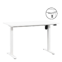 Bureau Homeworx zit/sta elektrisch verstelbaar   wit/wit   75/118x120x70 cm   Leen Bakker
