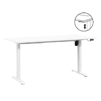 Bureau Homeworx zit/sta elektrisch verstelbaar   wit/wit   75/118x160x80 cm   Leen Bakker