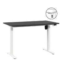 Bureau Homeworx zit/sta elektrisch verstelbaar   zwart/wit   75/118x120x70 cm   Leen Bakker