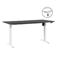 Bureau Homeworx zit/sta elektrisch verstelbaar   zwart/wit   75/118x160x80 cm   Leen Bakker
