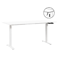 Bureau Homeworx zit/sta handmatig verstelbaar   wit/wit   75/118x160x80 cm   Leen Bakker