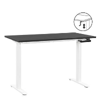 Bureau Homeworx zit/sta handmatig verstelbaar   zwart/wit   75/118x120x70 cm   Leen Bakker