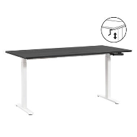 Bureau Homeworx zit/sta handmatig verstelbaar   zwart/wit   75/118x160x80 cm   Leen Bakker