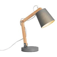 Bureaulamp Olaf   grijs   40xØ14cm   Leen Bakker