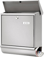 Burg Wächter 32680 COMFORT Set 39130 NI Brievenbus RVS Zilver Sleutelslot