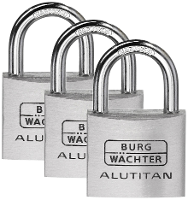 Burg Wächter 36251 Hangslot 40.00 Mm Gelijksluitend Aluminium Sleutelslot