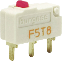 Burgess F5T8UL Microschakelaar F5T8UL 250 V/AC 5 A 1x aan/(aan) IP40 Moment 1 stuk(s)